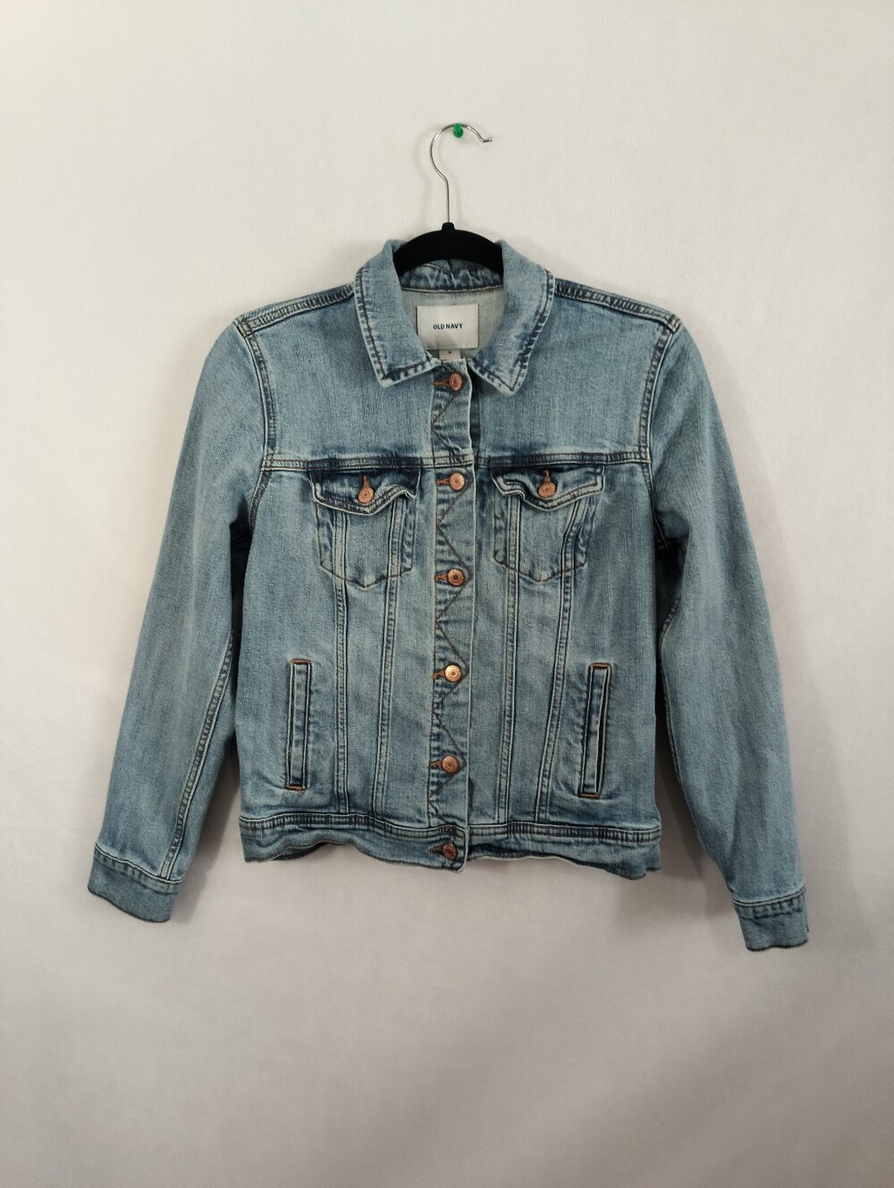 Old Navy Light Blue Denim Jean Jacket - Juniors Medium Button-Front Trucker
